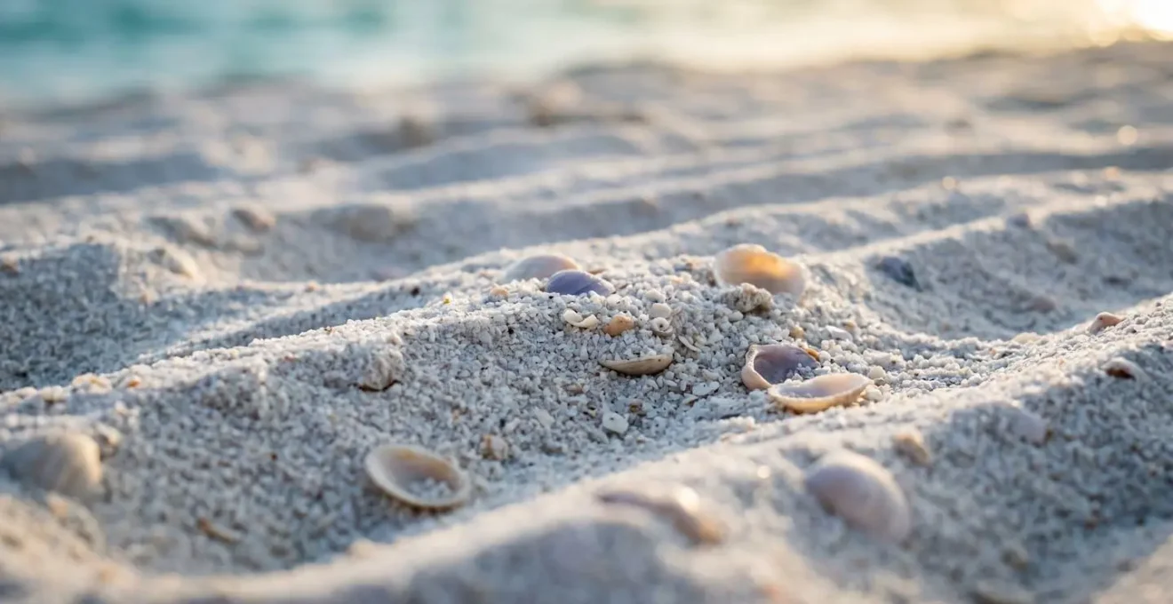 Close-up macro detail of sand ripples showing the editing process from raw capture to final color-graded image