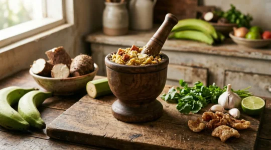 Traditional Dominican cooking scene showcasing cultural heritage and culinary traditions