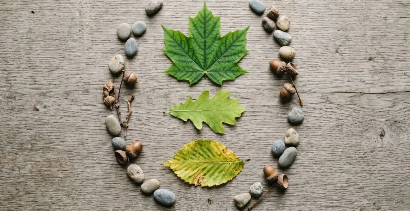 Three leaves of varying greenness symbolizing different tiers of eco-certification, from authentic to self-proclaimed.